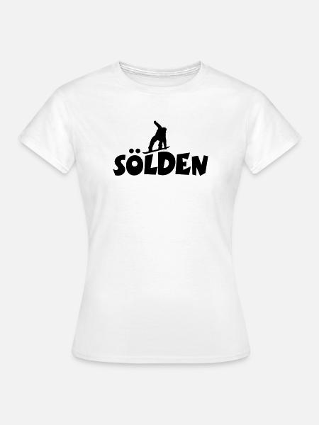 Sölden Snowboarding - Frauen T-Shirt - Weiß