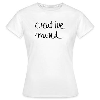 creative mind - T-shirt Femme - blanc - Devant - AI Model Female 172 dark (172cm)