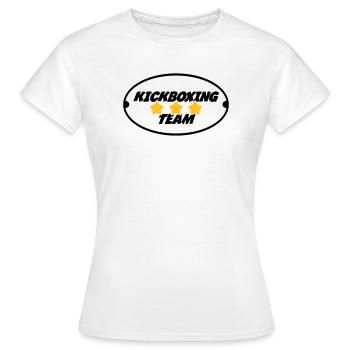 Kickboxing / Kick-Boxeur / Kick Boxing / - T-shirt Femme - blanc - Devant - AI Model Female 172 dark (172cm)