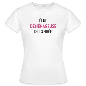Déménageur / Déménagement / Déménager / Camion - T-shirt Femme - blanc - Devant - AI Model Female 172 dark (172cm)