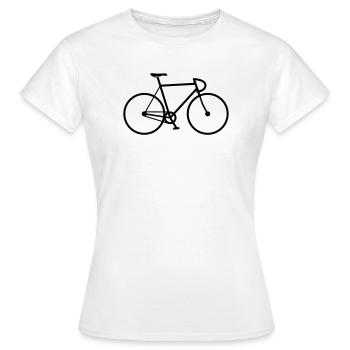 Rennrad Symbol Fahrrad Fixie Single Speed Fahrrad - Frauen T-Shirt - Weiß - Vorne - AI Model Female 172 dark (172cm)