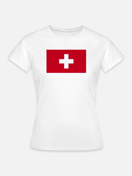 Schweiz Flagge - Frauen T-Shirt - Weiß