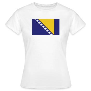 Drapeau national de Bosnie H - T-shirt Femme - blanc - Devant - AI Model Female 172 dark (172cm)