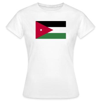 Drapeau national de la Jordanie - T-shirt Femme - blanc - Devant - AI Model Female 172 dark (172cm)