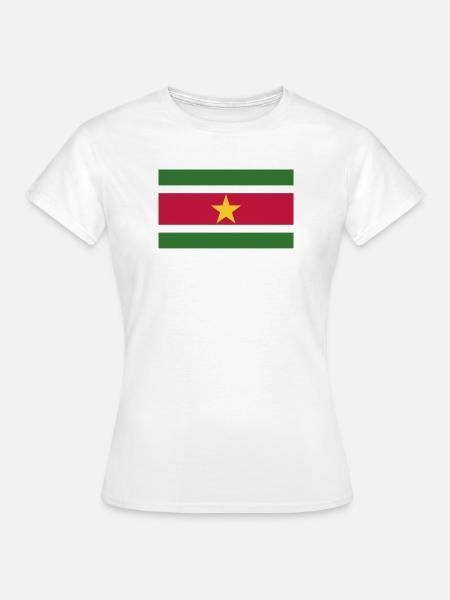 Surinam National Flagge - Frauen T-Shirt - Weiß