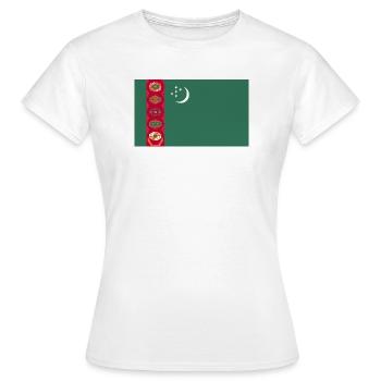 Drapeau national du Turkménistan - T-shirt Femme - blanc - Devant - AI Model Female 172 dark (172cm)
