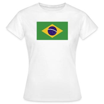 Drapeau national du Brésil - T-shirt Femme - blanc - Devant - AI Model Female 172 dark (172cm)