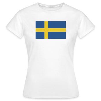 Drapeau national de la Suède - T-shirt Femme - blanc - Devant - AI Model Female 172 dark (172cm)