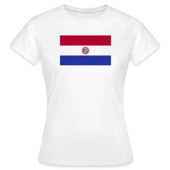 Drapeau national du Paraguay - T-shirt Femme - blanc - Devant - AI Model Female 172 dark (172cm)