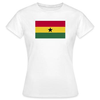 Drapeau national du Ghana - T-shirt Femme - blanc - Devant - AI Model Female 172 dark (172cm)