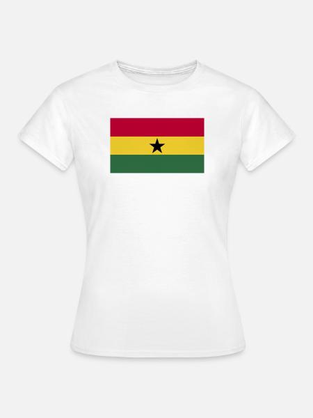 Ghana National Flagge - Frauen T-Shirt - Weiß