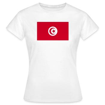 Drapeau national tunisien - T-shirt Femme - blanc - Devant - AI Model Female 172 dark (172cm)
