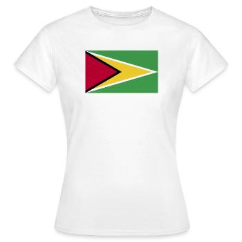 Drapeau national du Guyana - T-shirt Femme - blanc - Devant - AI Model Female 172 dark (172cm)