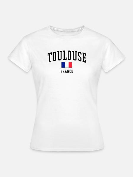 Toulouse Frankreich Flagge - Frauen T-Shirt - Weiß