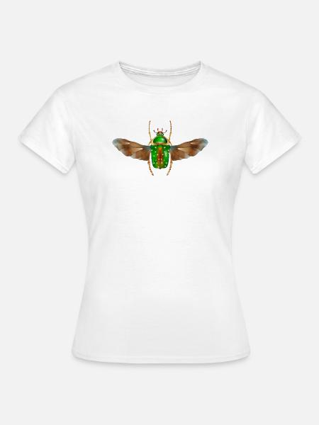 Stephanorrhina guttata-schönes Insekt mit Flügel - Frauen T-Shirt - Weiß