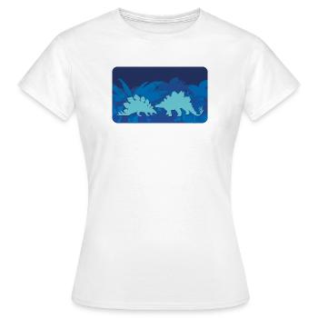 Primeval Forest Dinos Stegosaurus | Customisable - Women's T-Shirt - white - Front - AI Model Female 172 dark (172cm)
