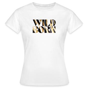 Conception d’imprimé animal sauvage audacieux - T-shirt Femme - blanc - Devant - AI Model Female 172 dark (172cm)