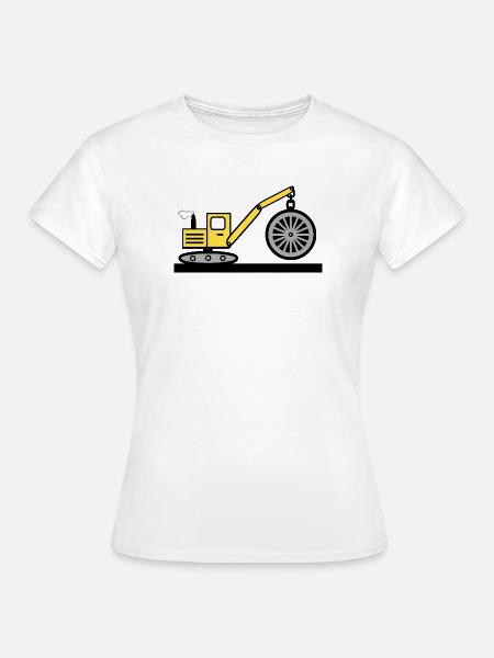 Bagger - Frauen T-Shirt - Weiß