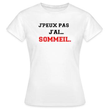 Ich kann nicht, ich bin müde. - Frauen T-Shirt - Weiß - Vorne - AI Model Female 172 dark (172cm)