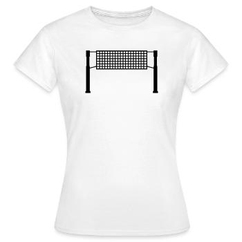 Volleyball net - Women's T-Shirt - white - Front - AI Model Female 172 dark (172cm)