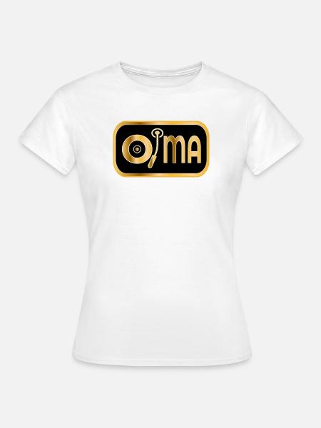 Schallplatte Musik Oma - Frauen T-Shirt - Weiß