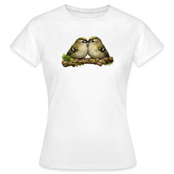 Crêtes dorées sur brindille - illustration - T-shirt Femme - blanc - Devant - AI Model Female 172 dark (172cm)