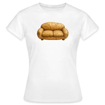 COUCH POTATO - Women's T-Shirt - white - Front - AI Model Female 172 dark (172cm)