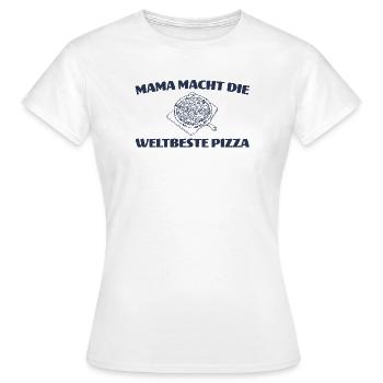 Mama macht die weltbeste Pizza - Pizzabäckerin - Frauen T-Shirt - Weiß - Vorne - AI Model Female 172 dark (172cm)