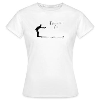 Petanque - Women's T-Shirt - white - Front - AI Model Female 172 dark (172cm)