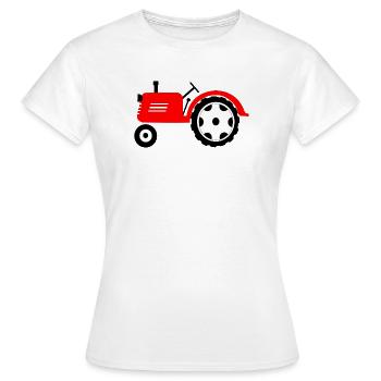 Ackerschlepper rote Landmaschine - Frauen T-Shirt - Weiß - Vorne - AI Model Female 172 dark (172cm)