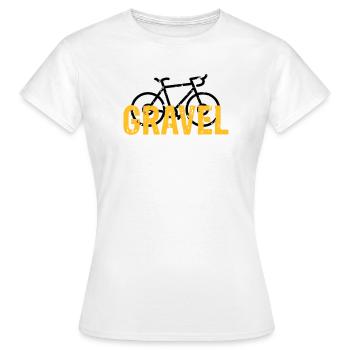 Gravel bike - Women's T-Shirt - white - Front - AI Model Female 172 dark (172cm)