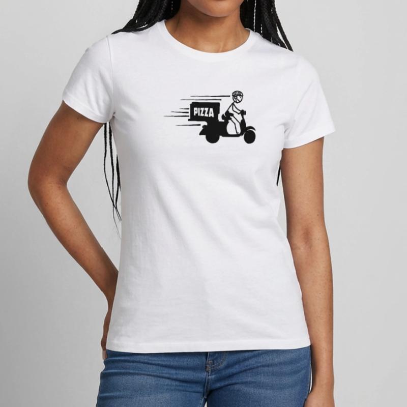 Rollerpaket oder Pizzatext PIZZA Frauen T-Shirt