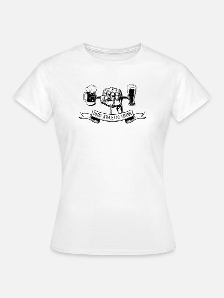 HARTES ATHLETISCHES GETRÄNK - Frauen T-Shirt - Weiß