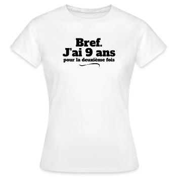 anniversaire, anniversaire 18 ans, majorité - T-shirt Femme - blanc - Devant - AI Model Female 172 dark (172cm)
