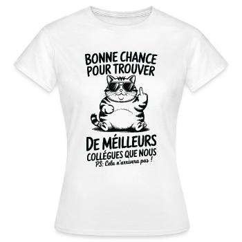 Gift idea departure coworker humor - Women's T-Shirt - white - Front - AI Model Female 172 dark (172cm)