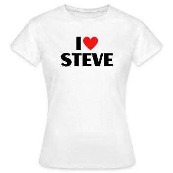J'aime Steve Red Heart Love Fan Gift - T-shirt Femme - blanc - Devant - AI Model Female 172 dark (172cm)