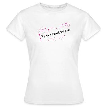 Zauberfunken Rosa Stardust - Frauen T-Shirt - Weiß - Vorne - AI Model Female 172 dark (172cm)