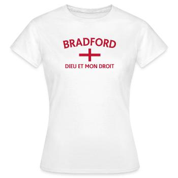 Drapeau de Bradford avec devise - T-shirt Femme - blanc - Devant - AI Model Female 172 dark (172cm)