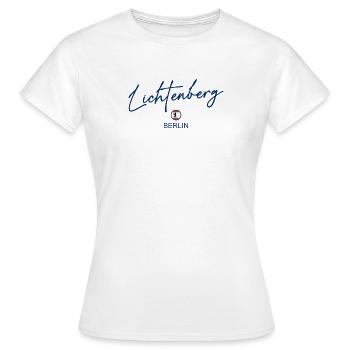 Lichtenberg - Drapeau de Berlin - Ours de Berlin - T-shirt Femme - blanc - Devant - AI Model Female 172 dark (172cm)