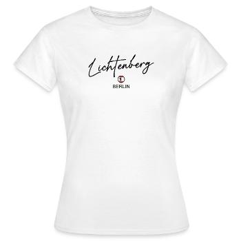 Lichtenberg - Drapeau de Berlin - Ours de Berlin - T-shirt Femme - blanc - Devant - AI Model Female 172 dark (172cm)
