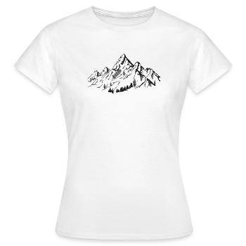 Gebirge - Frauen T-Shirt - Weiß - Vorne - AI Model Female 172 dark (172cm)