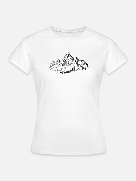 Gebirge - Frauen T-Shirt - Weiß