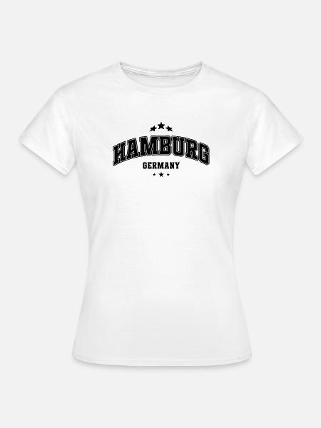 Hamburg Arch Schriftzug - Frauen T-Shirt - Weiß