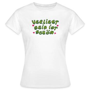 Être amoureux, c’est beau - T-shirt Femme - blanc - Devant - AI Model Female 172 dark (172cm)