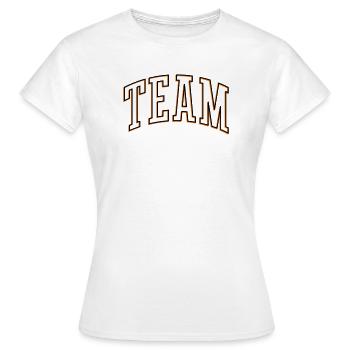 Team Outline - Women's T-Shirt - white - Front - AI Model Female 172 dark (172cm)