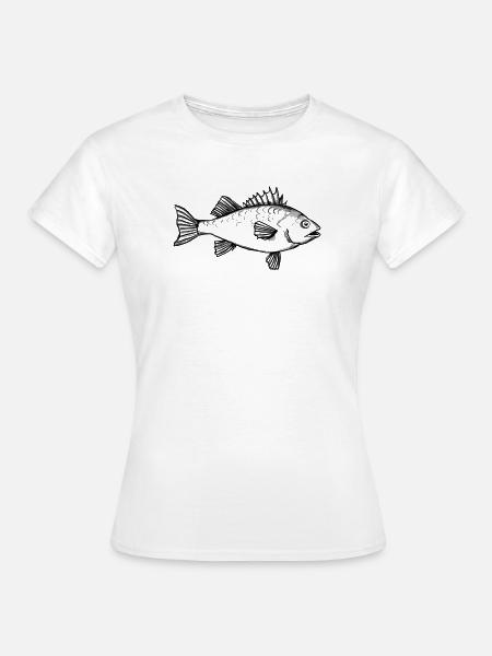 Rotbarsch Angler Fisch - Illustration - Frauen T-Shirt - Weiß