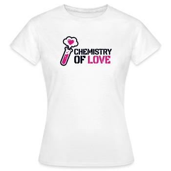 Chemie Liebe Kolben Icon - Frauen T-Shirt - Weiß - Vorne - AI Model Female 172 dark (172cm)