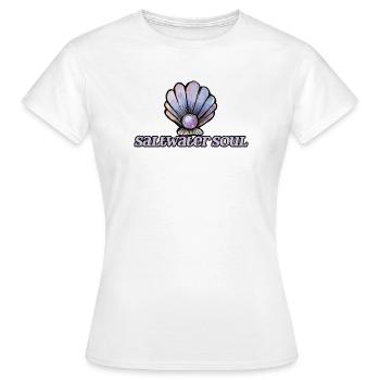 SeaWater Soul Seashell Art - Women's T-Shirt - white - Front - AI Model Female 172 dark (172cm)