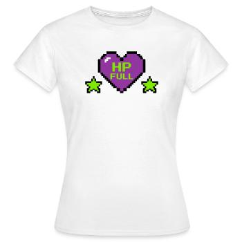 HP Full Pixel Herz Logo - Frauen T-Shirt - Weiß - Vorne - AI Model Female 172 dark (172cm)