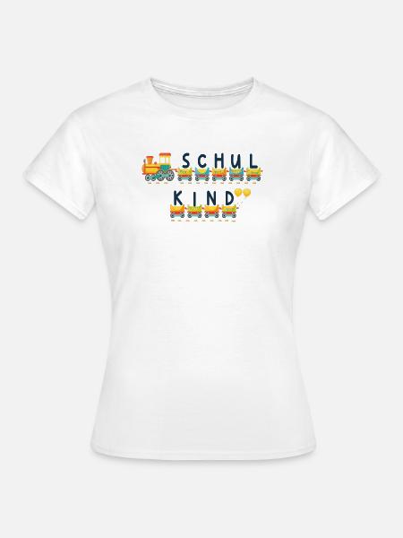 Schule 2026 Bunte Eisenbahn - Frauen T-Shirt - Weiß